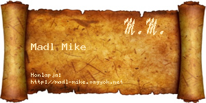 Madl Mike névjegykártya